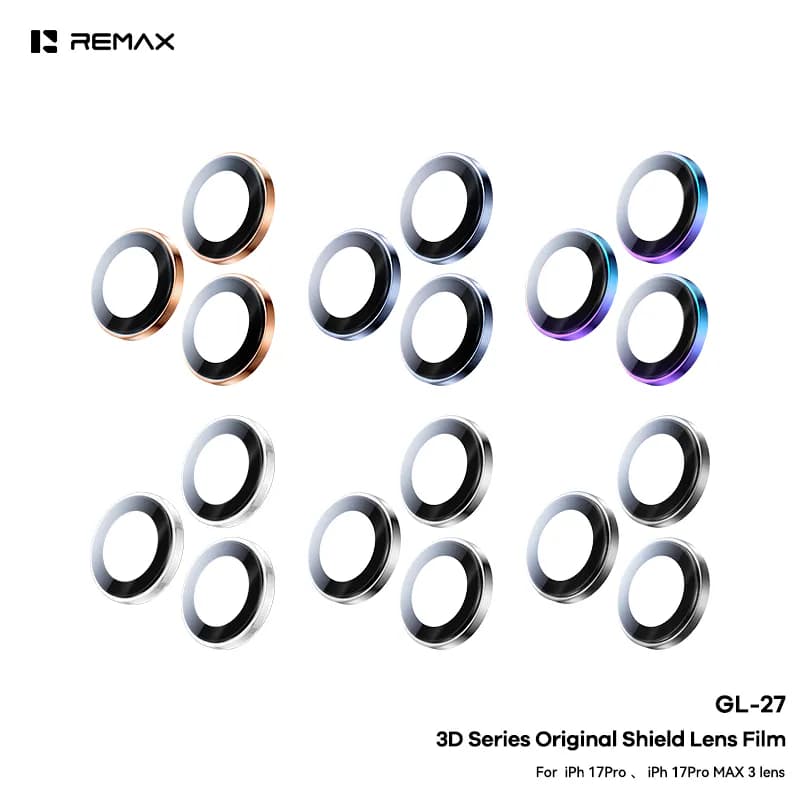 REMAX 3D Series Original Shield Lens Film GL-27 for iPh 17 series iPh 17AIR-(1 lens) iPh 17-(2 lens) iPh 17PRO/17 PROMAX -(3 lens)