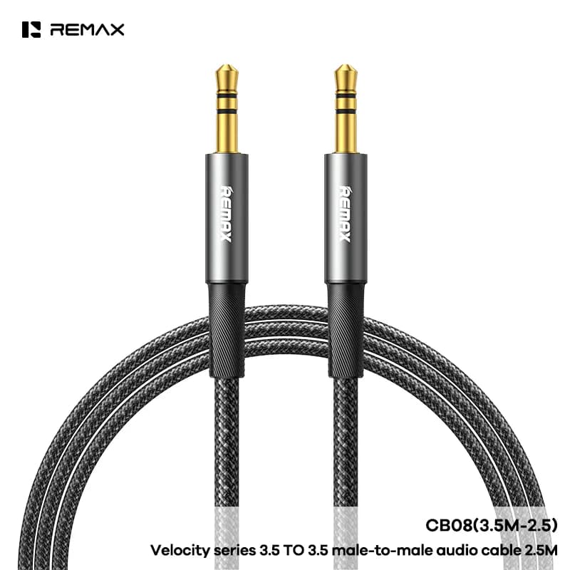 REMAX Velocity 3.5 TO 3.5 Plug AUDIO ADAPTER CABLE (CB08(3.5M-2.5) 2.5M)