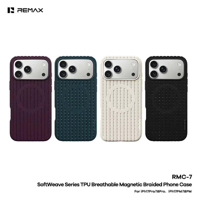 REMAX SoftWeave Series TPU Breathable Magnetic Braided Phone Case (RMC-7)