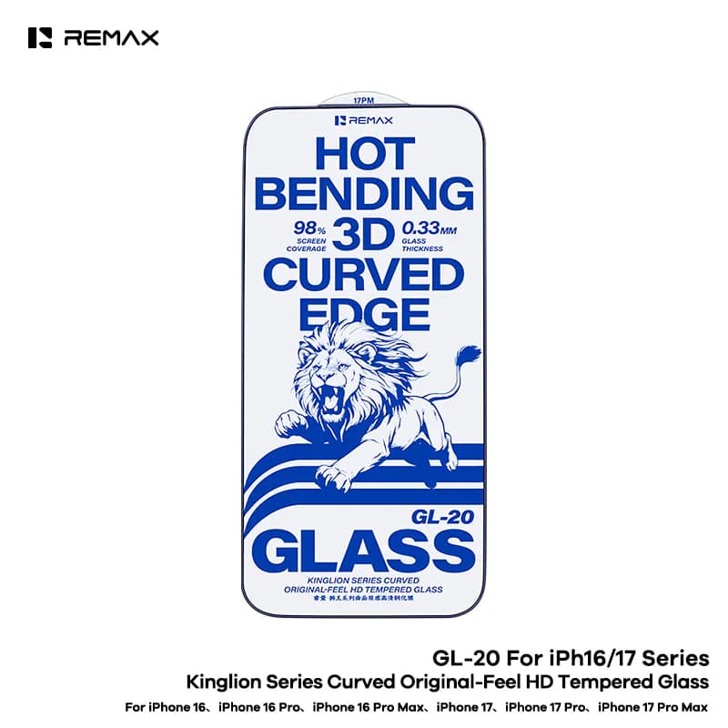 REMAX Kinglion Series Curved Original-Feel HD Tempered Glass (GL-20)