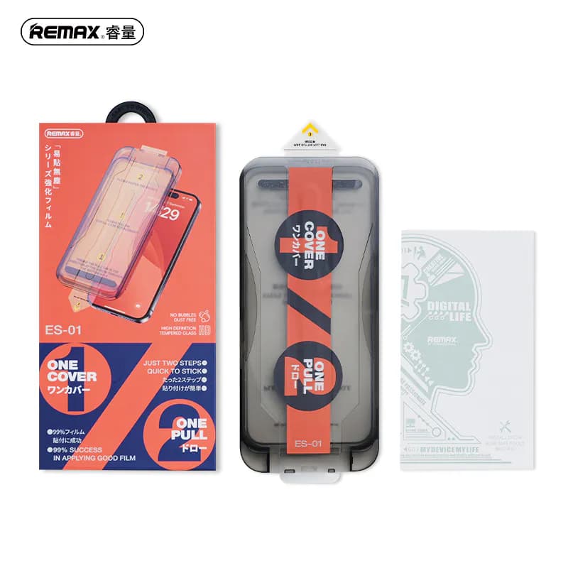 REMAX Easy to Stick Dust-Free Series HD Tempered Glass (ES-01)
