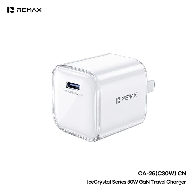 REMAX IceCrystal Series 30W GaN Travel Charger (CA-26(C30W))